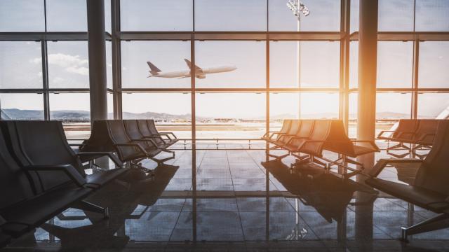 Empty airport. Photo credit: iStock/skyNext.