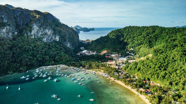 Aerial view of El Nido, Palawan in the Philippines. Photo credit: iStock/Nikada.